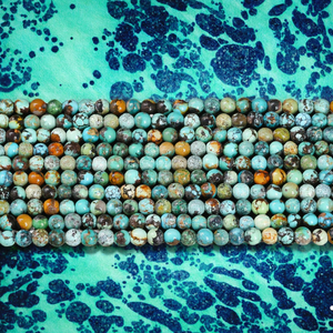 Vente en gros LINK JD GEMS JDYSS32 Perles naturelles vert océan 4/6/8/10/12mm Perles rondes lisses Pierres précieuses en vrac pour la fabrication de bijoux - Product Image 3