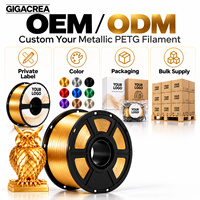Filamen Printer 3D PETG Metalik Champagne Gold 1.75mm 1KG Grosir OEM ODM Label Pribadi Produsen Langsung Pasokan Massal