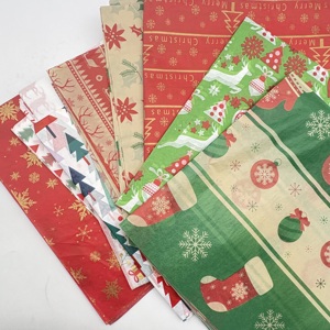 Tất Cả Các Loại Món Quà Giáng Sinh Giấy Gói Cây Giáng Sinh Thiết Kế In Mô Giấy Gấp Gói Với Tất Cả Các Mẫu - Product Image 4