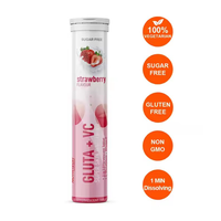 Comprimés effervescents OEM à marque privée Gluta + VC avec glutathion et vitamine C pour la beauté et le soutien antioxydant, sans sucre