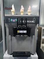 Machine à glace molle automatique commerciale à 3 saveurs avec lait et eau, capacité de 16-20 L/H, construction en acier inoxydable