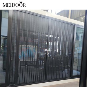 Alüminyum alaşımlı çerçeve Anti cibinlik geri çekilebilir sineklikli kapı pileli Mesh Fly sineklikli kapı - Product Image 2