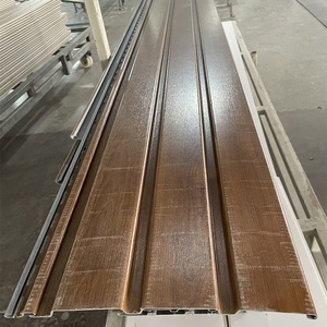 Film <span class=keywords><strong>de</strong></span> bois pour ventilation étanche personnalisé <span class=keywords><strong>de</strong></span> 12 pouces Panneau <span class=keywords><strong>de</strong></span> plafond en soffite uni en vinyle <span class=keywords><strong>PVC</strong></span> laminé pour l'avant-toit - Product Image 4