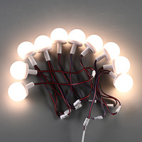 Miroir de maquillage LED moderne à commande tactile dimmable, indice de protection IP44, température de couleur réglable 3000K-7000K, matériau ABS, CRI élevé 80