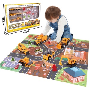 Samtoy-Vehículos <span class=keywords><strong>de</strong></span> construcción <span class=keywords><strong>de</strong></span> aleación 1:64 para niños, <span class=keywords><strong>de</strong></span> la policía juguete <span class=keywords><strong>de</strong></span> camión <span class=keywords><strong>de</strong></span> <span class=keywords><strong>bomberos</strong></span>, coche <span class=keywords><strong>de</strong></span> modelo fundido a presión con alfombra <span class=keywords><strong>de</strong></span> juego - Product Image 1