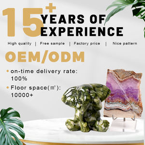 Venta al por Mayor de Piedras y Cristales de Alta Calidad, Tallados de Cristal de Perro Lobo para Decoración del Hogar - Product Image 6