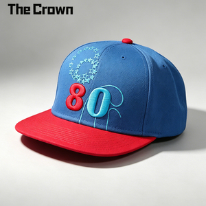 Custom Logo 6 Panel Structured <b>Flat</b> Brim Cap Wholesale Bulk Two Tone <b>Flat</b> Embroidery Athletic <b>Hat</b> Manufacturer - Product Image 3