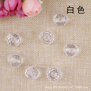 Perles rondes en acrylique transparentes à facettes multiples pour la fabrication de bijoux, vente en gros au kilogramme - Product Image 2