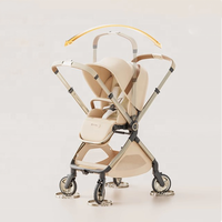Nouveauté Baypie 3-en-1 : poussette, siège auto et landau pliable avec cadre en alliage d'aluminium, roues en PU, certifié EN1888, 0-36 mois