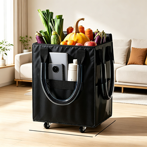 340L Commercial Grocery <b>Cart</b> Large Capacity Heavy Duty Wire Trolley Silent <b>Rolling</b> Wheels Supermarket Store Use Set Kit Pro - Product Image 2