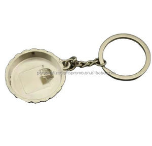 แขวนง่ายบนที่ใส่กุญแจพร้อมขวดหรือที่เปิดกระป๋อง พวงกุญแจโลหะ ที่เปิดขวดบาร์รูปร่างฝาเบียร์ - Product Image 5