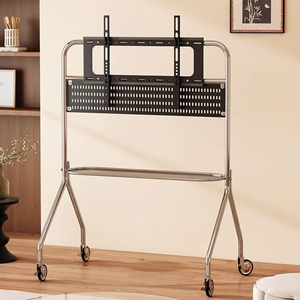 Supporto <span class=keywords><strong>Mobile</strong></span> per <span class=keywords><strong>TV</strong></span> LCD con Consegna Rapida, Telaio in Acciaio Inossidabile e Ruote, Carrello <span class=keywords><strong>TV</strong></span> <span class=keywords><strong>Mobile</strong></span> - Product Image 1