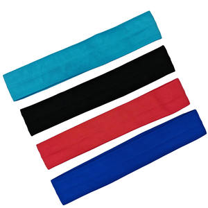 Bandeaux de sport personnalisés en gros avec impression par transfert thermique et logo brodé, bandeaux élastiques en nylon tendance pour femmes et hommes - Product Image 3