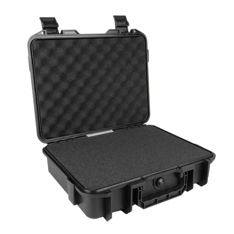 Durable ABS / PP Material Equipment Carrying and Protective Case KD161 Black Waterproof Hard Plastic Case with Foam