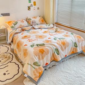 Letto di corallo caldo in stile europeo personalizzabile in stile europeo e caldo in pile di visone in maglia spessa - Product Image 6