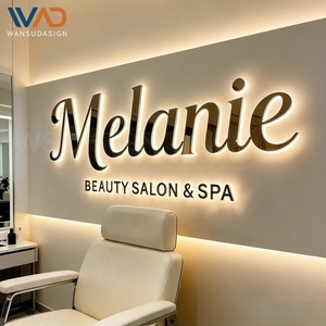 Insegna 3D LED Retroilluminata per Salone di Bellezza, Logo Illuminato in Acrilico per Decorazione Murale di Spa e Sale Trattamenti - Product Image 2