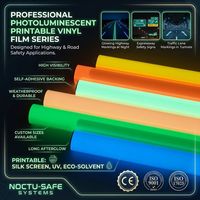 Lámina de Vinilo Fotoluminiscente Autoadhesiva de PVC para Serigrafía, 48 Pulgadas, para Señalización de Seguridad Vial y Emergencias
