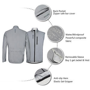 <span class=keywords><strong>Campera</strong></span> Ciclismo Heavy Mens Chaqueta a prueba de viento Chaqueta de invierno Soporte de tela Ropa deportiva Reflectante completo Muestra gratis Ciclismo Impreso - Product Image 4