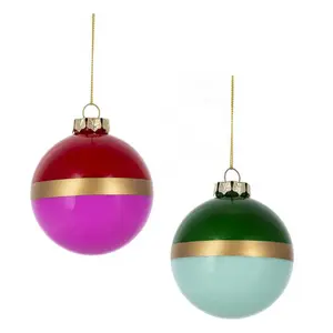 NOXINDA Marry Christmas Glam Ball With Gold Band Ornament Christmas Gift Set Christmas Decoration Supplies 2024 Custom Colors