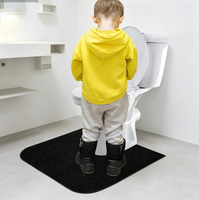 Tapis de toilette en forme de U antidérapant, tapis moelleux profilé, tapis de sol absorbant l'eau à séchage rapide pour salle de bain