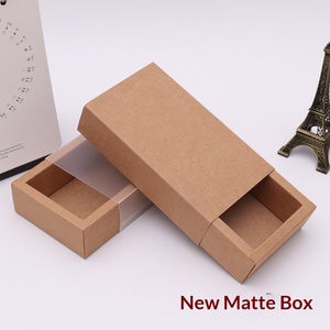 Scatola <span class=keywords><strong>Regalo</strong></span> Rettangolare Nera Personalizzata in Carta Kraft <span class=keywords><strong>e</strong></span> Pelle Bovina per Confezioni <span class=keywords><strong>di</strong></span> Tè ed Erbe, Realizzata su Ordinazione - Product Image 4