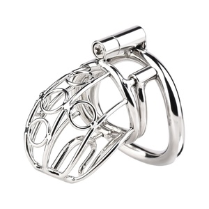 Dispositivo de Castidad Masculino FRRK 304 de Acero Inoxidable, Jaula para Pene con Candado de Metal PA, Jaula de Bondage para Pene, Juguetes Sexuales para Hombres - Product Image 1