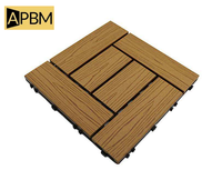 Dalles de terrasse WPC à faible entretien, antidérapantes, faciles à poser, pour balcon, villa, extérieur, aspect bois, DIY