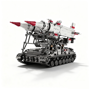 星堡军事系列世界模型XB06004 SA-3导弹T5坦克教育组装积木塑料模型玩具 - Product Image 3