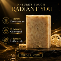 Savon Solide Artisanal au Luffa pour le Visage et le Corps 100g Marque Privée OEM ODM
