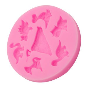 <span class=keywords><strong>Molde</strong></span> de Silicona para Decoración de Pasteles y Fondant, Forma Redonda 3D, 7 Variantes de Animales, Dinosaurios, Volcán, Gráficos, DIY - Product Image 4