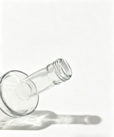 Bouteille à liqueur haute et droite en verre transparent moderne et durable, 500 ml, 700 ml, 750 ml, avec bouchon à vis argenté – Meilleures ventes