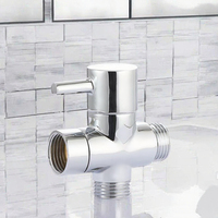 Bensino Bras de douche mural à robinet unique avec inverseur trois voies en laiton finition chromée, design moderne pour hôtels, installation facile