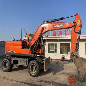 Excavadora de ruedas Doosan de Corea original, excavadora pequeña de 15 toneladas dh150 dh150w dh210, excavadoras usadas en buenas condiciones - Product Image 5