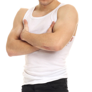 Débardeur de sport pour homme en coton 100% de haute qualité, couleur personnalisée OEM, séchage rapide, sans manches, pour la course à pied, la gym, la remise en forme, l'entraînement, l'athlétisme - Product Image 5
