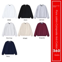 Fabricantes de ropa personalizado nuevo otoño Color sólido Simple 360 gramos alta calidad Casual suelta con capucha manga larga Hombre sudadera