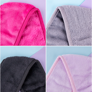 Phụ Nữ Cô Gái Đen/Xám/Đỏ/Hồng Dễ Thương Hairband Bọc Phụ Kiện Nhung Headband Make Up Flannel Trang Điểm Headband Thâm Quyến - Product Image 5