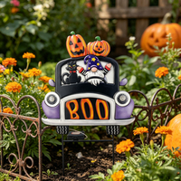 Luz Solar de Jardín para Halloween, Resistente al Agua, Marco Metálico Duradero, LED de Alta Luminosidad y Ángulo de Haz Amplio