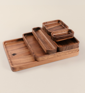 Organisateur de bureau en bois de caoutchouc à plusieurs niveaux (modulaire) - Product Image 5