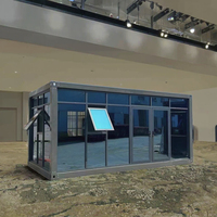 Solution d'espace de travail instantanée : conteneur de bureau/atelier modulaire en acier de 20 pieds à déploiement rapide, écologique et résistant au vent
