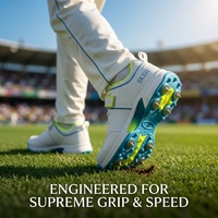 Chaussures de cricket de haute qualité, crampons en caoutchouc, chaussures de terrain synthétique pour hommes, fabricant en gros