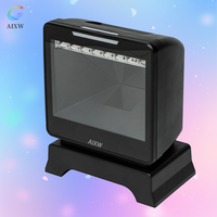 Escáner de Código de Barras Universal AIXW, USB, Duradero, de Escritorio, Lector QR 2D, Tamaño A4, Sistemas POS, Software de Inventario, Control de Stock
