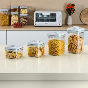 Pot alimentaire Portable organisateur de cuisine pots clair empilable sans BPA <span class=keywords><strong>Pop</strong></span>-up hermétique alimentaire bonbons grains de <span class=keywords><strong>café</strong></span> conteneurs de stockage - Product Image 1