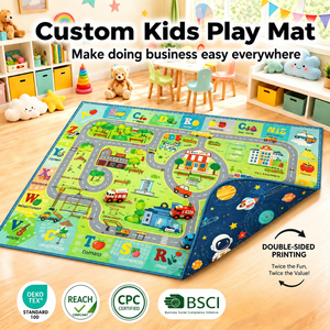 <span class=keywords><strong>Tapis</strong></span> de jeu <span class=keywords><strong>pour</strong></span> enfants personnalisé double face <span class=keywords><strong>pour</strong></span> les détaillants en gros avec un design complet, <span class=keywords><strong>tapis</strong></span> de jeu imperméable <span class=keywords><strong>pour</strong></span> tout-petits <span class=keywords><strong>pour</strong></span> la salle de classe de maternelle - Product Image 1