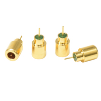 Conector RF hermético aeroespacial SMP chapado en oro premium personalizado, conector coaxial de un solo núcleo, vidrio sinterizado, ultra vacío, IP67