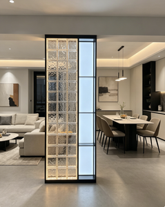 Écran en verre translucide personnalisé avec <span class=keywords><strong>étagère</strong></span> d'affichage LED, <span class=keywords><strong>séparateur</strong></span> <span class=keywords><strong>de</strong></span> <span class=keywords><strong>pièce</strong></span> pour salle <span class=keywords><strong>de</strong></span> bain - Product Image 1