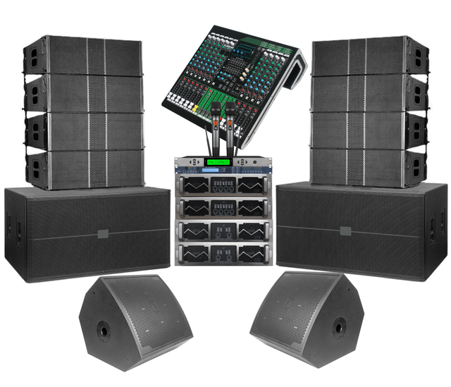 High Quality Double 12 Inch Line Array Speakers Dual 18 Inch Subwoofer Powerful Passive Line Array Outdoor Sound System