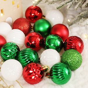 50 PCS 4cm Mini Christmas <strong>Baubles</strong> Set Colorful Mixed Texture Shatterproof Plastic Tree Hanging Decor Wholesale - Product Image 3