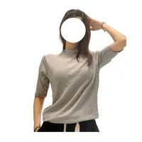 Kaus Lengan Panjang Kustom Pabrik, Kaus Atasan Fashion Kasual Lengan Panjang untuk Wanita Polos