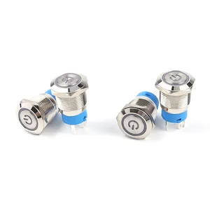 22mm Horn Push Button Momentary Metal Switch Car Boat LED Waterproof 12V 24V On Off Reset Switch
