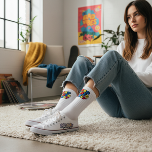 Calcetines de Seda de Invierno con Estampado de Animales Lindos, Transpirables, Desechables, Talla Única, con Diseño de Vibe Positivo y Moderno - Product Image 3